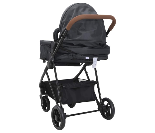 Divi-Vienā Sporta Ratiņi Antracītpelēki Ar Melnu, Tērauds Vidaxl