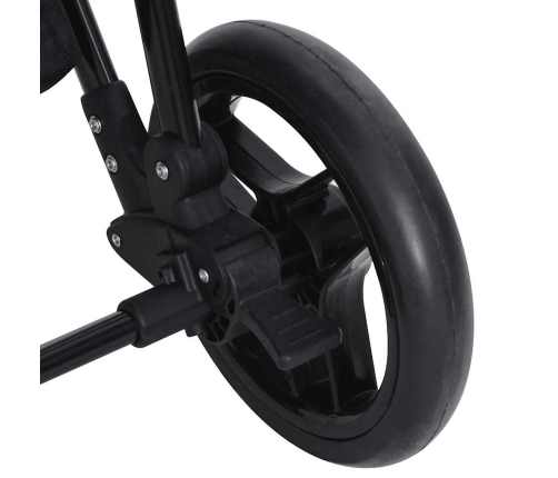 Divi-Vienā Sporta Ratiņi Antracītpelēki Ar Melnu, Tērauds Vidaxl