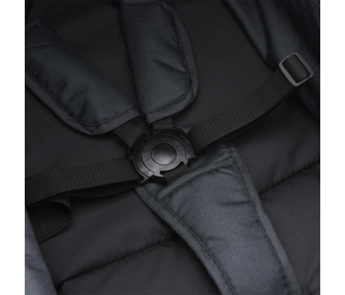 Divi-Vienā Sporta Ratiņi Antracītpelēki Ar Melnu, Tērauds Vidaxl