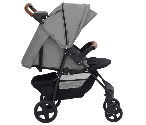 Trīs-Vienā Sporta Ratiņi Gaiši Pelēki, Tērauds Vidaxl