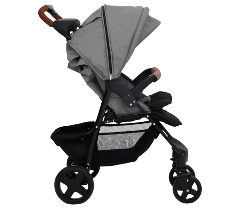 Trīs-Vienā Sporta Ratiņi Gaiši Pelēki, Tērauds Vidaxl