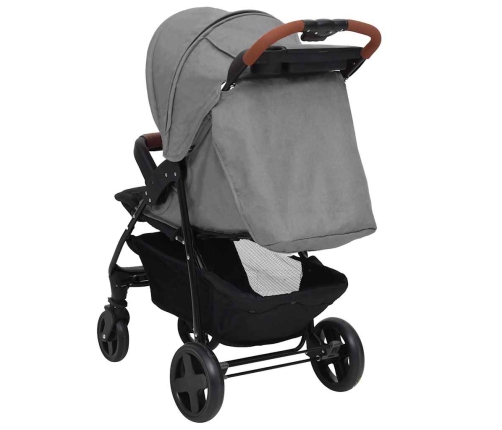 Trīs-Vienā Sporta Ratiņi Gaiši Pelēki, Tērauds Vidaxl