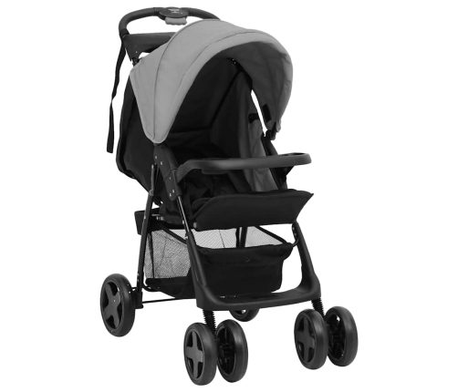 Trīs-Vienā Sporta Ratiņi Gaiši Pelēki Ar Melnu, Tērauds Vidaxl