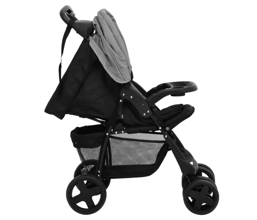 Trīs-Vienā Sporta Ratiņi Gaiši Pelēki Ar Melnu, Tērauds Vidaxl