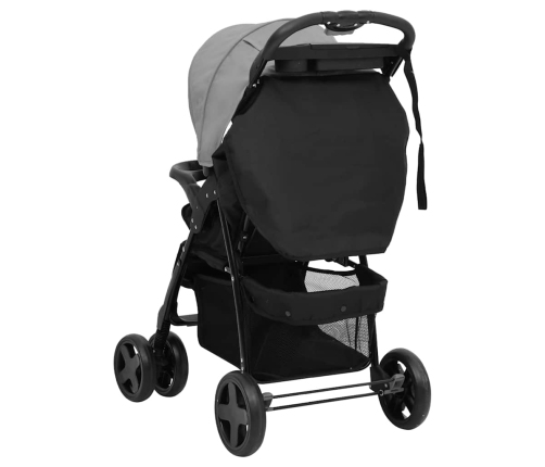 Trīs-Vienā Sporta Ratiņi Gaiši Pelēki Ar Melnu, Tērauds Vidaxl