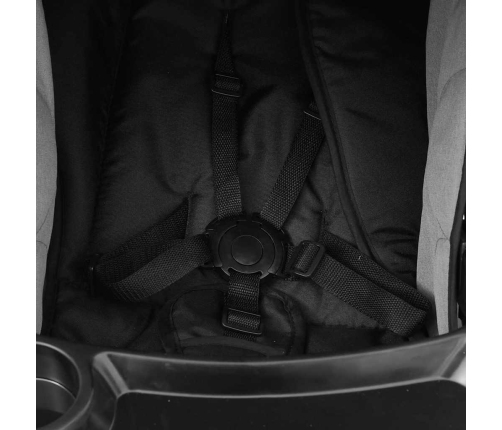 Trīs-Vienā Sporta Ratiņi Gaiši Pelēki Ar Melnu, Tērauds Vidaxl