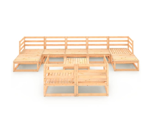 vidaXL 10-daļīgs dārza atpūtas mēbeļu komplekts, priedes masīvkoks