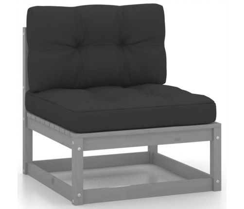 vidaXL 10-daļīgs dārza atpūtas mēbeļu komplekts ar matračiem, priede