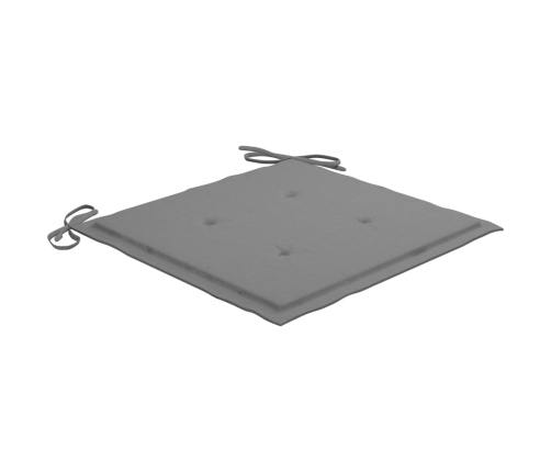 vidaXL dārza krēsli ar spilveniem, 8 gab., akācijas masīvkoks, pelēki