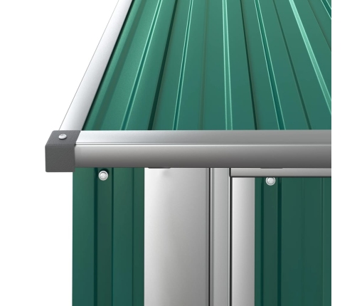 vidaXL dārza šķūnis, zaļš, 180,5x97x209,5 cm, cinkots tērauds