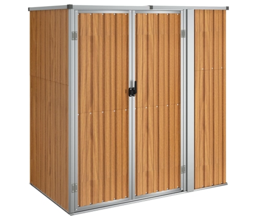 vidaXL dārza šķūnis, zaļš, 161x89x161 cm, cinkots tērauds