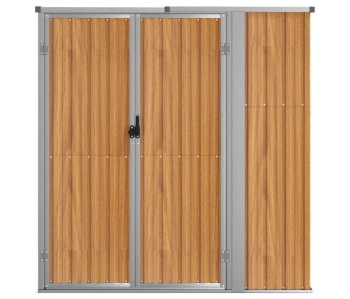 vidaXL dārza šķūnis, zaļš, 161x89x161 cm, cinkots tērauds