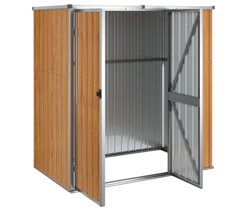 vidaXL dārza šķūnis, zaļš, 161x89x161 cm, cinkots tērauds