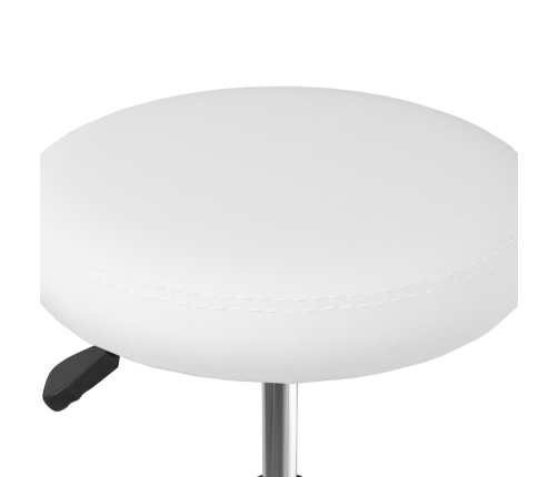 vidaXL virtuves krēsli, 2 gab., balta mākslīgā āda