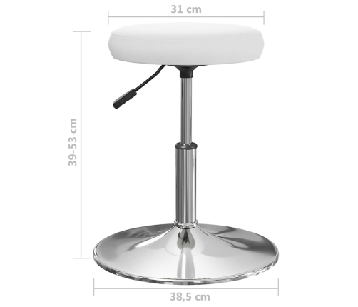 vidaXL virtuves krēsli, 2 gab., balta mākslīgā āda