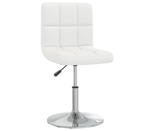 vidaXL virtuves krēsli, 2 gab., balta mākslīgā āda