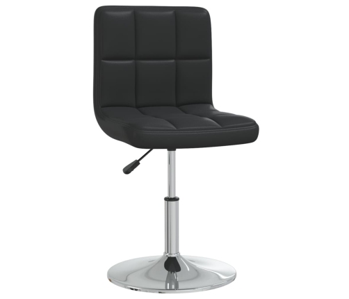 vidaXL virtuves krēsli, 2 gab., melna mākslīgā āda