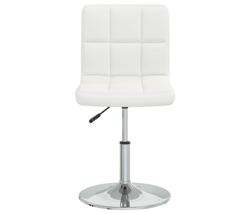 vidaXL virtuves krēsli, 4 gab., balta mākslīgā āda