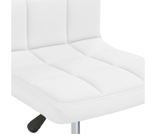 vidaXL virtuves krēsli, 4 gab., balta mākslīgā āda