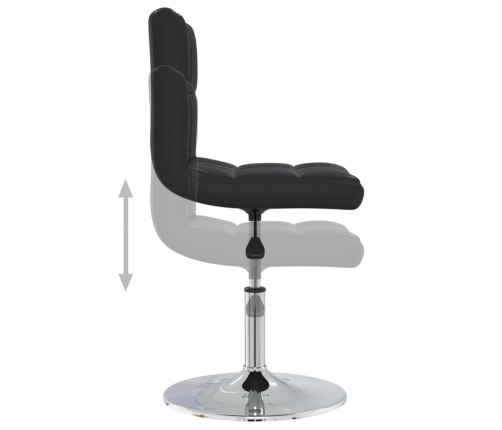 vidaXL virtuves krēsli, 4 gab., melna mākslīgā āda