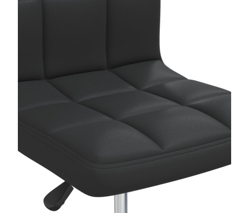 vidaXL virtuves krēsli, 4 gab., melna mākslīgā āda