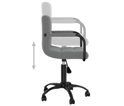 vidaXL biroja krēsls, tumši pelēks samts