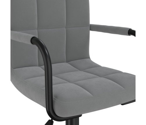 vidaXL biroja krēsls, tumši pelēks samts
