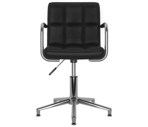 vidaXL biroja krēsls, melna mākslīgā āda