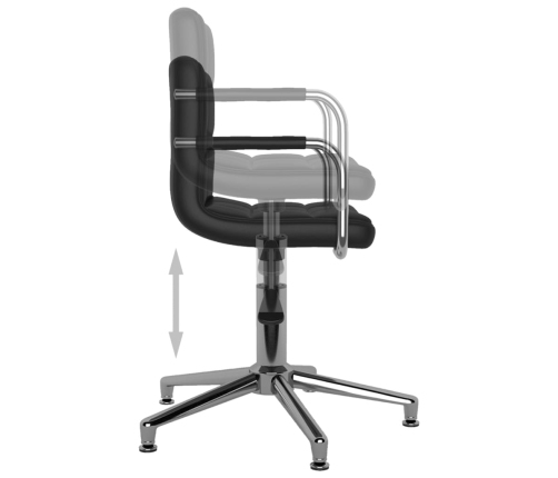 vidaXL biroja krēsls, melna mākslīgā āda