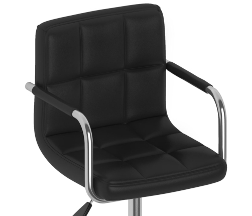 vidaXL biroja krēsls, melna mākslīgā āda