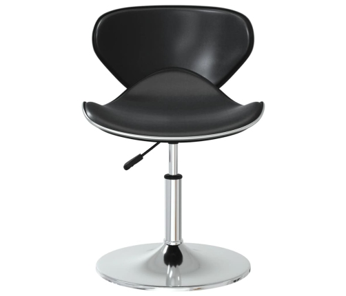 vidaXL virtuves krēsli, 2 gab., melna mākslīgā āda