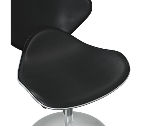 vidaXL virtuves krēsli, 2 gab., melna mākslīgā āda