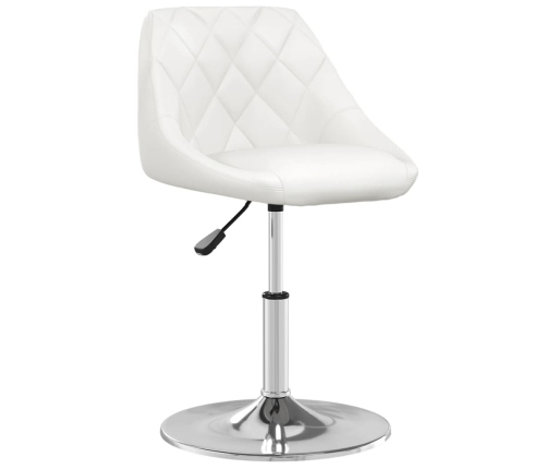 vidaXL virtuves krēsls, balta mākslīgā āda