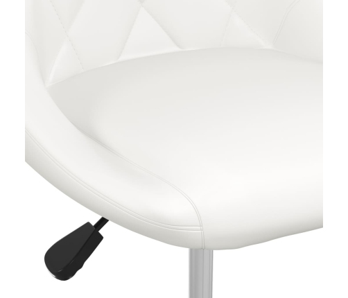 vidaXL virtuves krēsls, balta mākslīgā āda