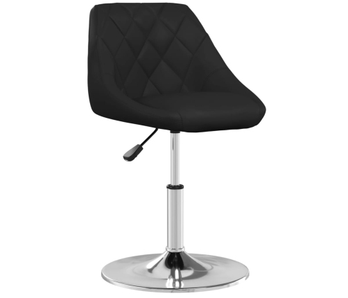 vidaXL virtuves krēsls, melna mākslīgā āda