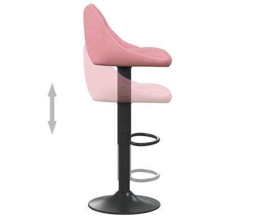 vidaXL bāra krēsli, 2 gab., rozā samts