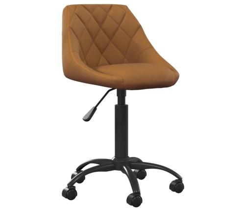 vidaXL virtuves krēsls, brūns samts