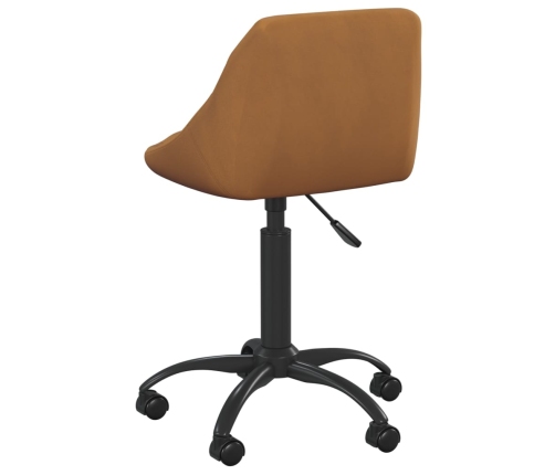 vidaXL virtuves krēsls, brūns samts