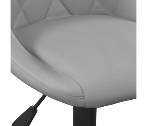vidaXL virtuves krēsls, gaiši pelēks samts