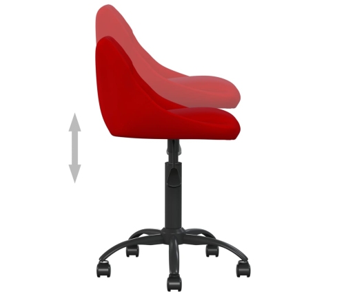 vidaXL virtuves krēsls, vīnsarkans samts