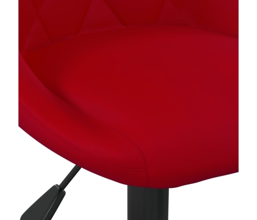 vidaXL virtuves krēsls, vīnsarkans samts