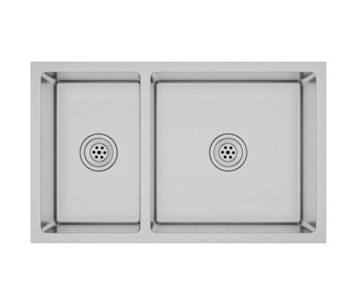 vidaXL virtuves izlietne, nerūsējošs tērauds