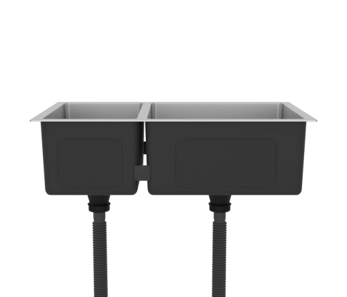 vidaXL virtuves izlietne, nerūsējošs tērauds