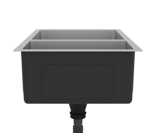 vidaXL virtuves izlietne, nerūsējošs tērauds