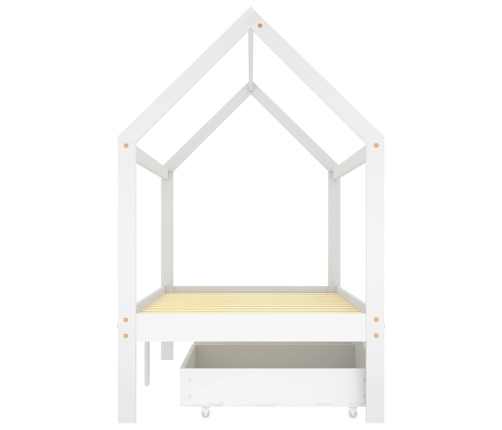 Bērnu Gultas Rāmis Ar Atvilktnēm, Priedes Masīvkoks, 90X200 Cm Vidaxl