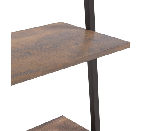 vidaXL 4-līmeņu slīps plaukts, tumši brūns un melns, 64x34x150,5 cm