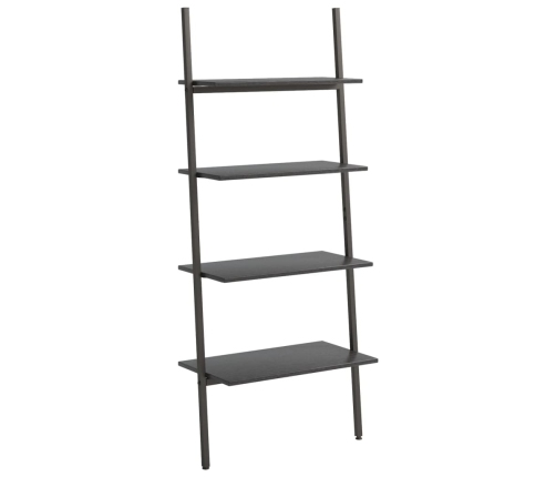 vidaXL 4-līmeņu slīps plaukts, melns, 64x34x150,5 cm