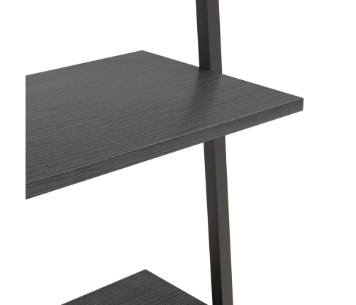 vidaXL 4-līmeņu slīps plaukts, melns, 64x34x150,5 cm