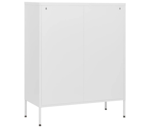 vidaXL skapītis ar atvilktnēm, 80x35x101,5 cm, tērauds, balts