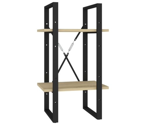 vidaXL 2-līmeņu grāmatu plaukts, ozolkoka 40x30x70cm inženierijas koks
